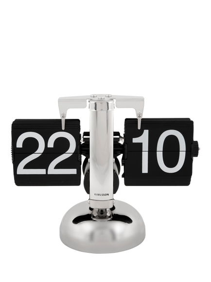 Karlsson Small Flip Analogue Table Clock, Black