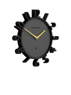 Newgate Clocks Monorail Arabic Numeral Wall Clock, 40cm, Black - view 2, Black