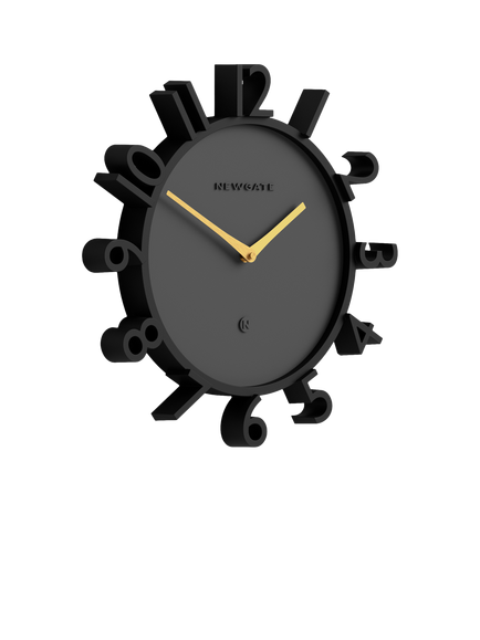 Newgate Clocks Monorail Arabic Numeral Wall Clock, 40cm, Black - view 2, Black
