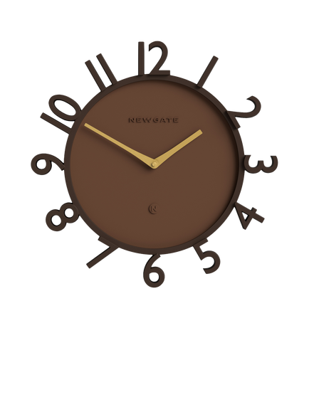 Newgate Clocks Monorail Arabic Numeral Wall Clock, 40cm, Mocha Brown, Mocha Brown