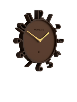 Newgate Clocks Monorail Arabic Numeral Wall Clock, 40cm, Mocha Brown - view 2, Mocha Brown