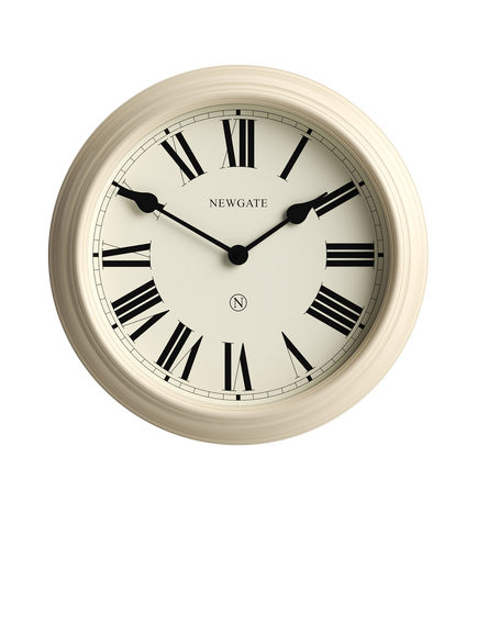 Newgate Clocks Notting Hill Roman Numeral Analogue Wall Clock, 44.5cm, Cream, Cream