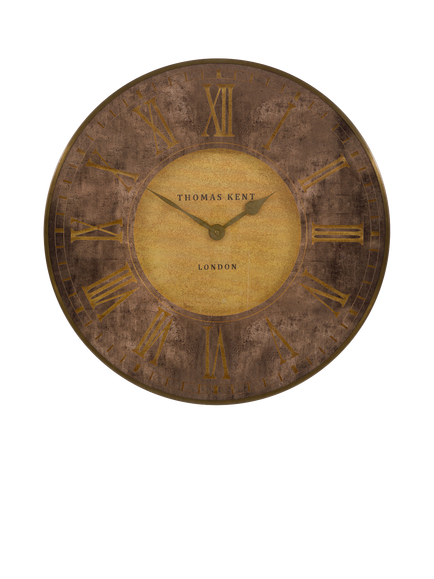 Thomas Kent Florentine Roman Numeral Wall Clock, 53cm, Bronze, Bronze