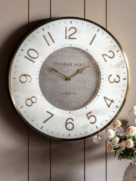 Thomas Kent Harvest Wall Clock, 53cm, Cream - view 2, Cream