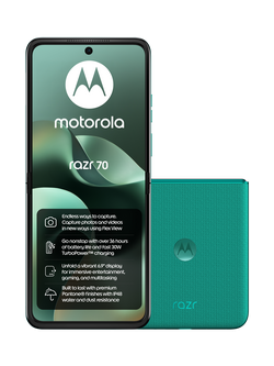 Motorola Razr 70 Foldable Smartphone, 8GB RAM, 6.9”, 5G, SIM Free, 256GB, Sporting Green, Sporting Green