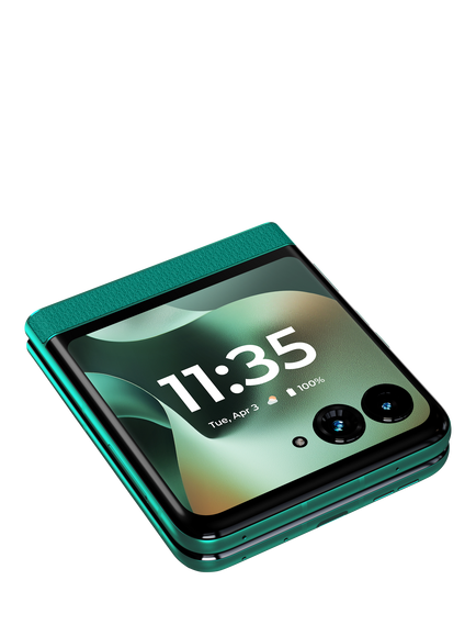 Motorola Razr 70 Foldable Smartphone, 8GB RAM, 6.9”, 5G, SIM Free, 256GB, Sporting Green - view 2, Sporting Green