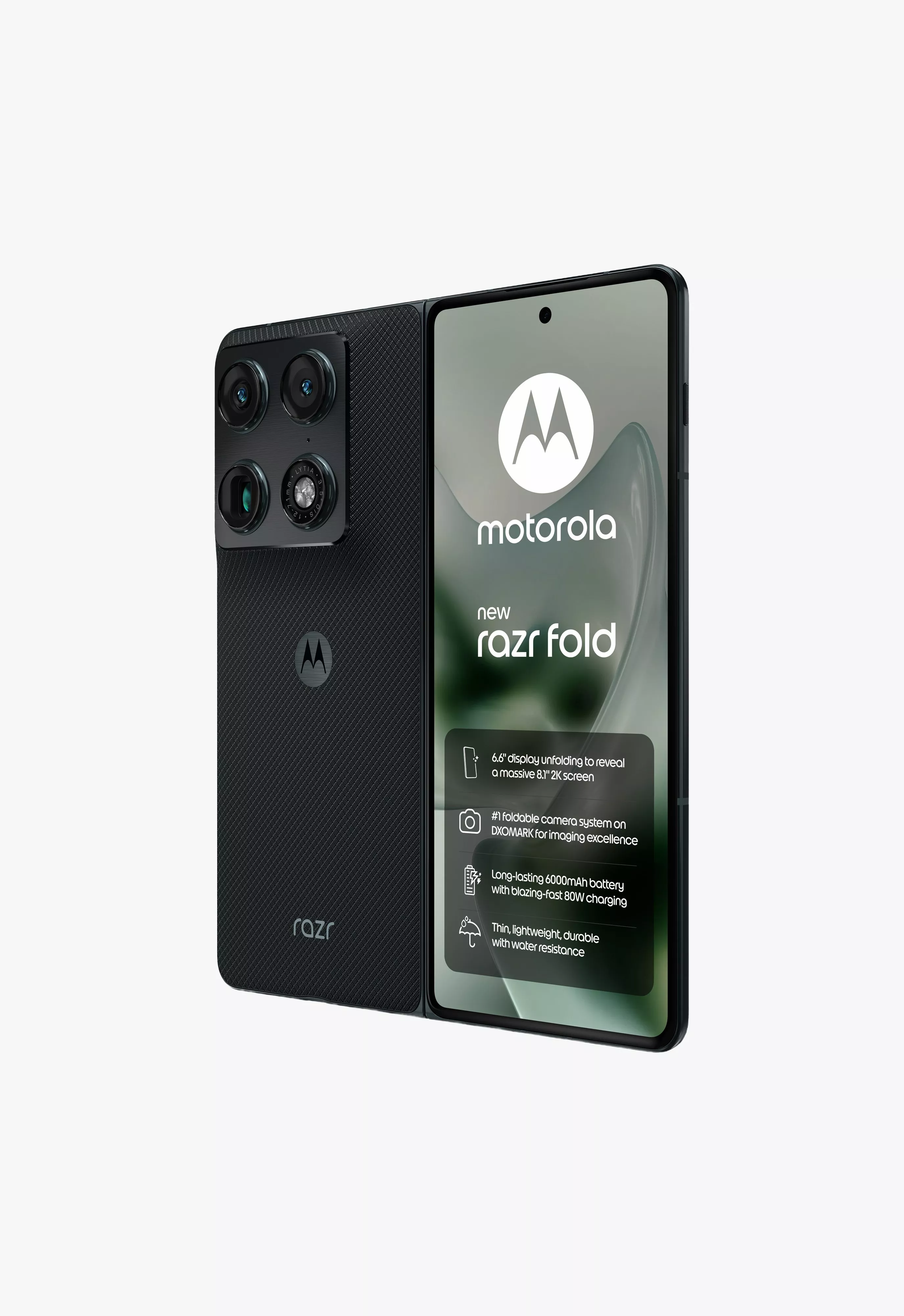 Motorola razr folded in half