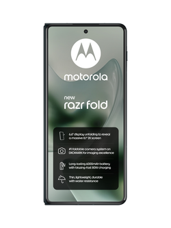 Motorola Razr Fold Foldable Smartphone, 16GB RAM, 8.1”, 5G, SIM Free, 512GB, Blackend Blue - view 2, Blackend Blue