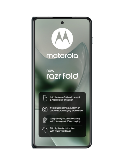 Motorola Razr Fold Foldable Smartphone, 16GB RAM, 8.1”, 5G, SIM Free, 512GB, Blackend Blue - view 2, Blackend Blue