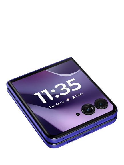 Motorola Razr 70 Ultra Foldable Smartphone, 16GB RAM, 7”, 5G, SIM Free, 512GB, Orient Blue - view 2, Orient Blue