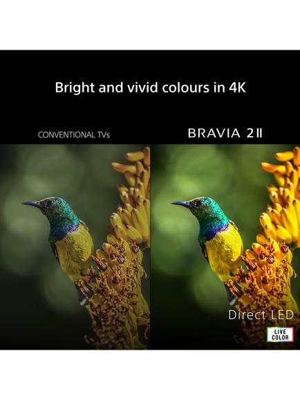 Sony Bravia 2 II K65S25M2PB (2026) LED HDR 4K Ultra HD Smart Google TV, 65 inch with Dolby Atmos, Black - view 2, Black