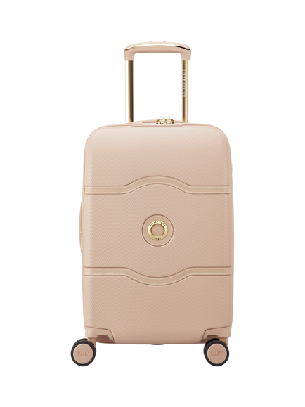 DELSEY Limited Edition Chatelet Air 2.0 55cm Cabin Expandable Suitcase, Beige Rose, Beige Rose