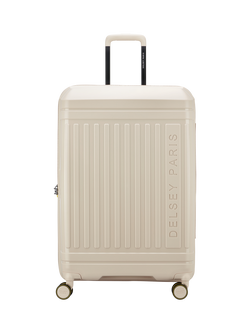 DELSEY Lutece 4-Wheel 76cm Expandable Large Suitcase, Beige