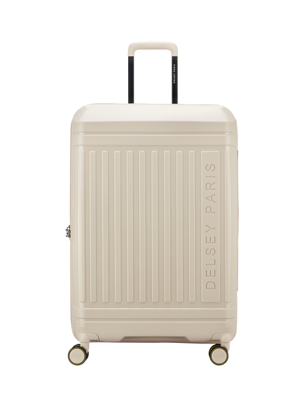 DELSEY Lutece 4-Wheel 76cm Expandable Large Suitcase, Beige