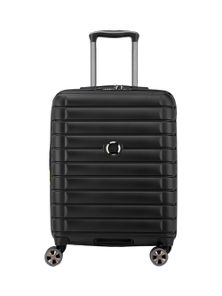 DELSEY Shadow 5.0 4-Wheel 55cm Expandable Cabin Case, 41L, Black