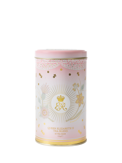 Royal Collection QE100  Earl Grey Tea Caddy, 125g, Pink