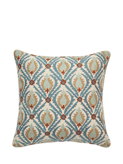 OKA Cornelia Cushion, Dirty Orange/Blue