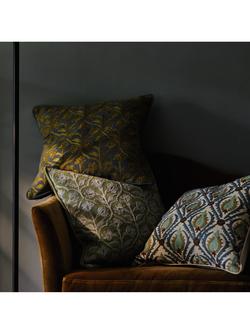 OKA Cornelia Cushion - view 2, Dirty Orange/Blue