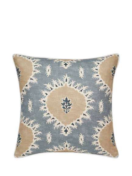 OKA Drisana Cushion, Grey Blue, Grey Blue