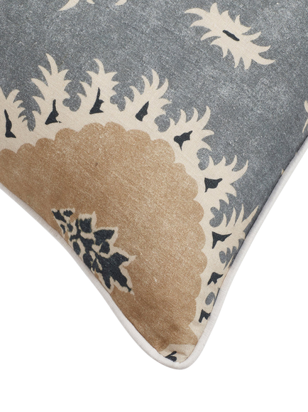 OKA Drisana Cushion, Grey Blue - view 2, Grey Blue