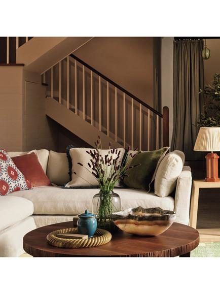 OKA Isla Cushion - view 2, Earthy Red