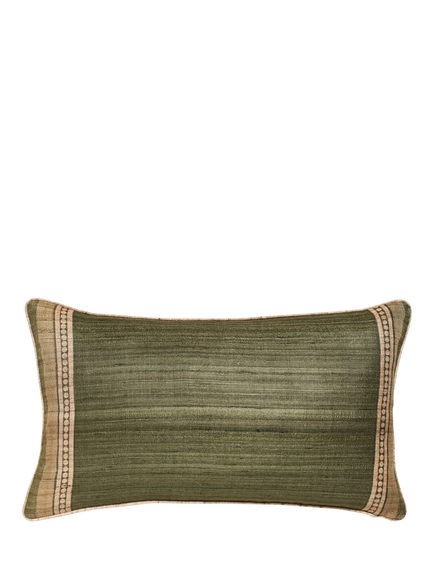 OKA Longshan Cushion, Grey Green