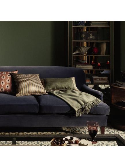 OKA Longshan Cushion - view 2, Grey Green