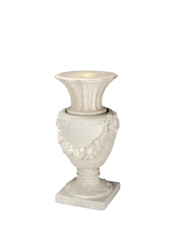 Kaemingk Geneve Vase Stone Effect LED Water Feature, Natural, Natural