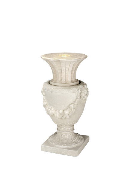 Kaemingk Geneve Vase Stone Effect LED Water Feature, Natural, Natural