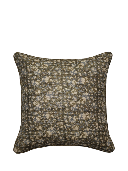 OKA Pattiyan Cushion, Dark Seafoam/Hemp, Dark Seafoam/Hemp