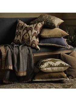 OKA Pattiyan Cushion Cover, Dark Seafoam/Hemp - view 2, Dark Seafoam/Hemp