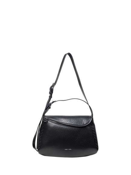 Samsøe Samsøe Leather Blend Satchel Bag, Black, Black