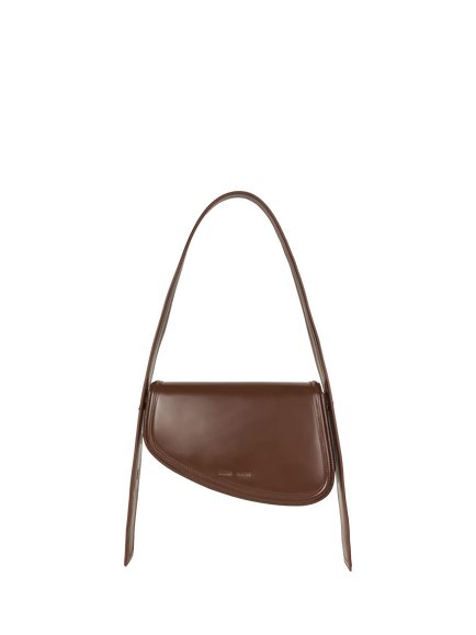 Samsøe Samsøe Sahero Asymmetric Shoulder Bag, Potting Soil - view 2, Potting Soil