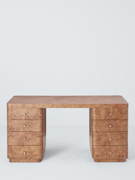 John Lewis Burl Desk, Natural - view 2, Natural