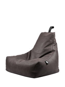 Extreme Lounging Faux Leather Bean Chair, Slate