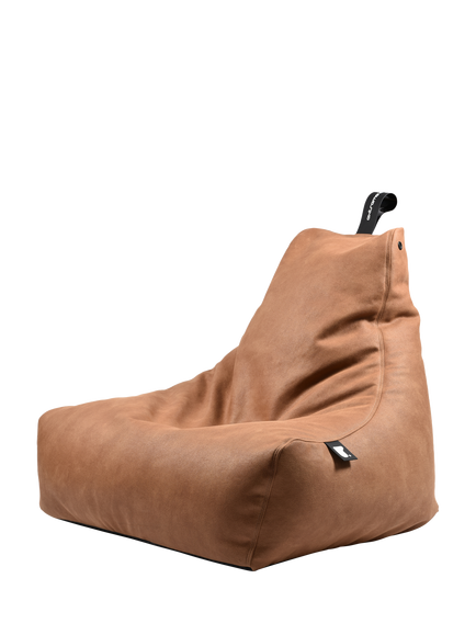 Extreme Lounging Faux Leather Bean Chair, Tan