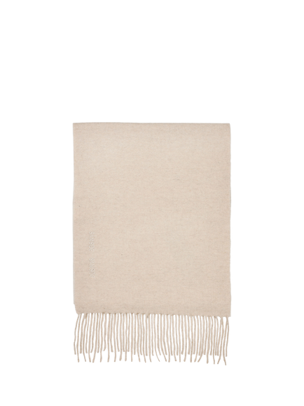 Samsøe Samsøe Wool Blend Rectangular Scarf, Beige Mel, Beige Mel