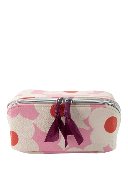 Caroline Gardner Flower Cosmetic Bag, Pink, Pink