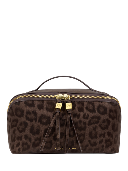 Katie Loxton Soho Medium Makeup and Wash Bag, Leopard, Leopard