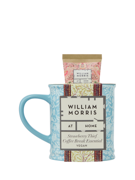 William Morris At Home Strawberry Thief Mug & Hand Cream Gift, Teal