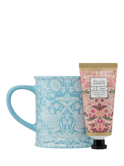 William Morris At Home Strawberry Thief Mug & Hand Cream Gift - view 2, Teal