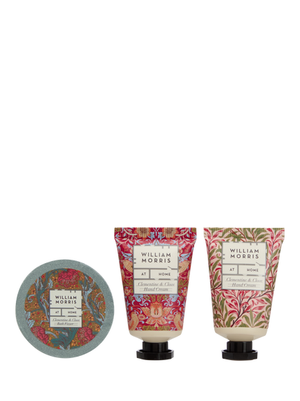 William Morris At Home Acanthus Bath Fizzer & Hand Creams Gift Set - view 2, Red
