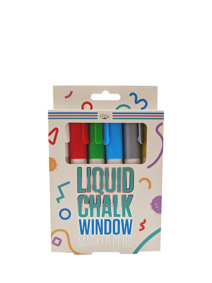 Tinc Liquid Chalk Window Marker Pens, Pack of 6, Multi, Multi