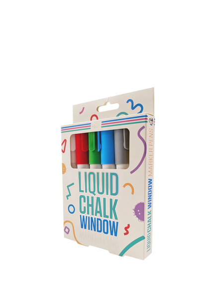 Tinc Liquid Chalk Window Marker Pens, Pack of 6, Multi - view 2, Multi