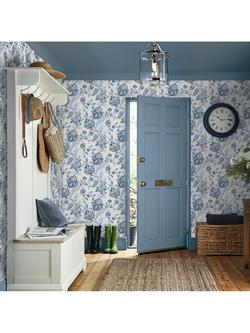 Laura Ashley Adwick Trail Wallpaper, Dark Seaspray - view 2, Dark Seaspray