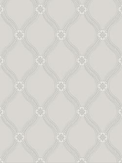 Laura Ashley Landford Paintable Wallpaper, White, White