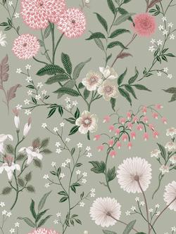 Laura Ashley Otterham Garden Wallpaper, Pistachio, Green