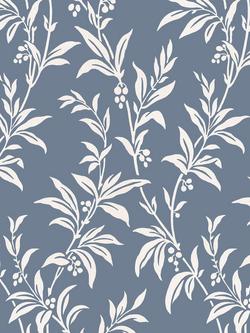 Laura Ashley Paxford Leaves Wallpaper, Dark Seaspray, Dark Seaspray