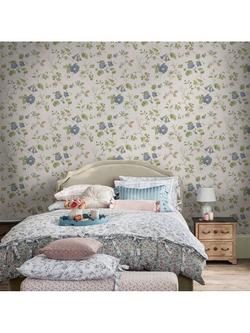 Laura Ashley Pennywell Grove Wallpaper, Chalk Blue - view 2, Chalk Blue