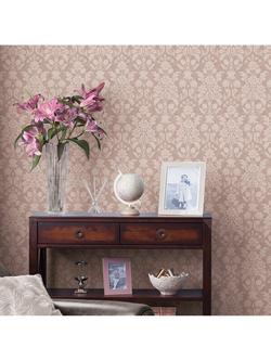 Laura Ashley Semington Silhouette Wallpaper, Plaster Pink - view 2, Plaster Pink
